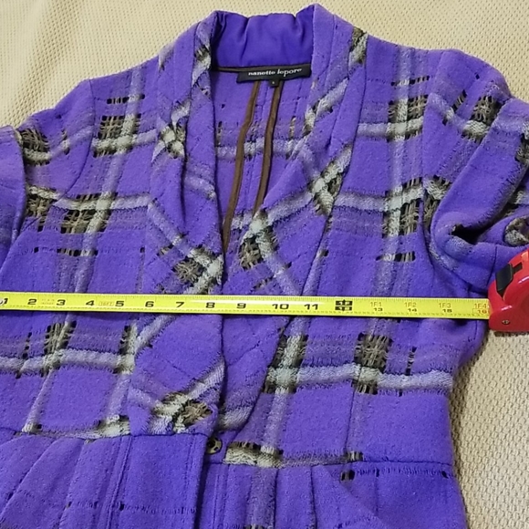 Nanette Lepore wool asymmetrical blazer & skirt 4 - Picture 10 of 16